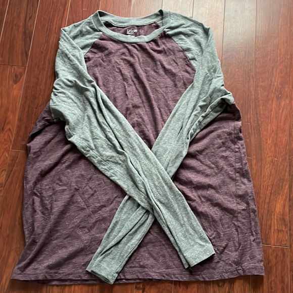 Urban Pipeline Long sleeved Maroon/grey Tee - Picture 2 of 2